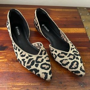 Leopard Print VIVAIA pointed-toe flats